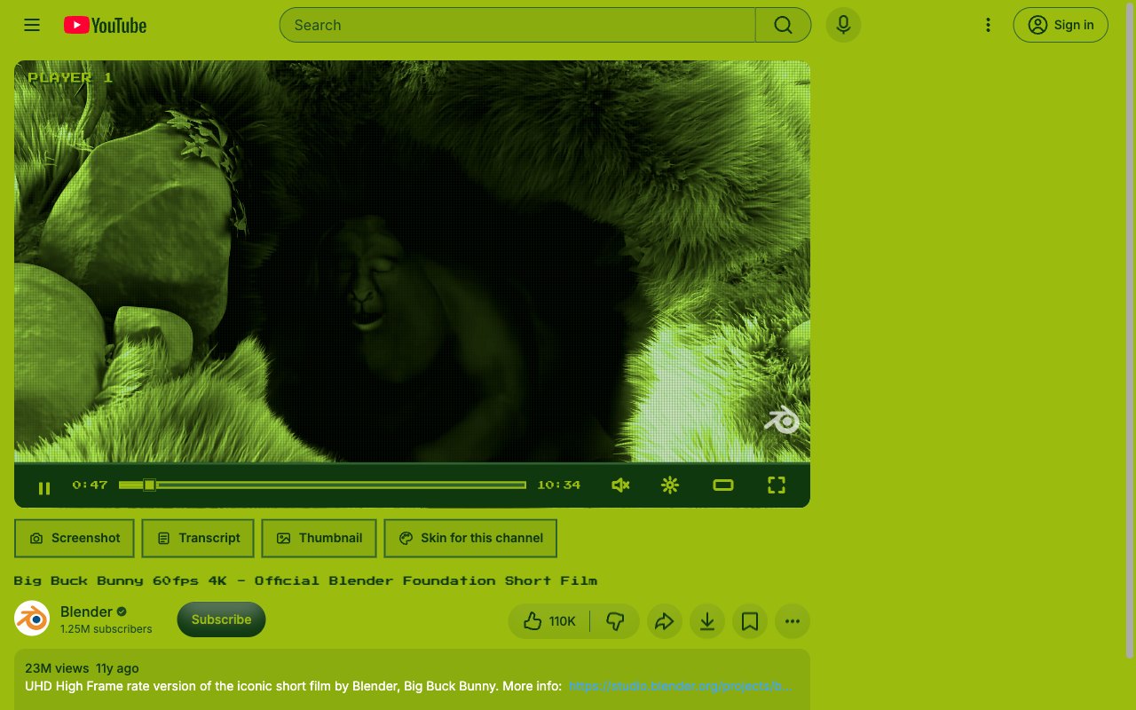 Handheld YouTube skin, watch page