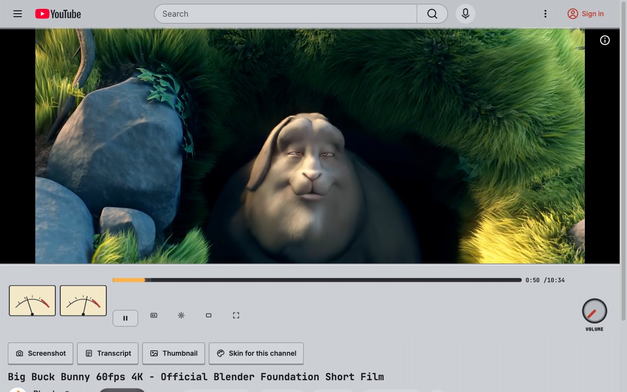 Hi-Fi Amp YouTube skin, theater