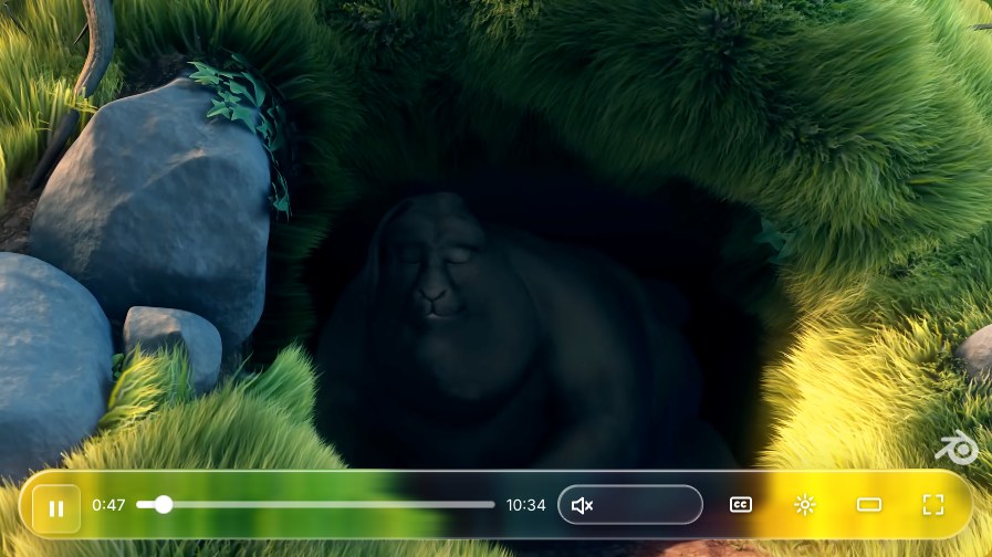 Liquid Glass YouTube skin, player