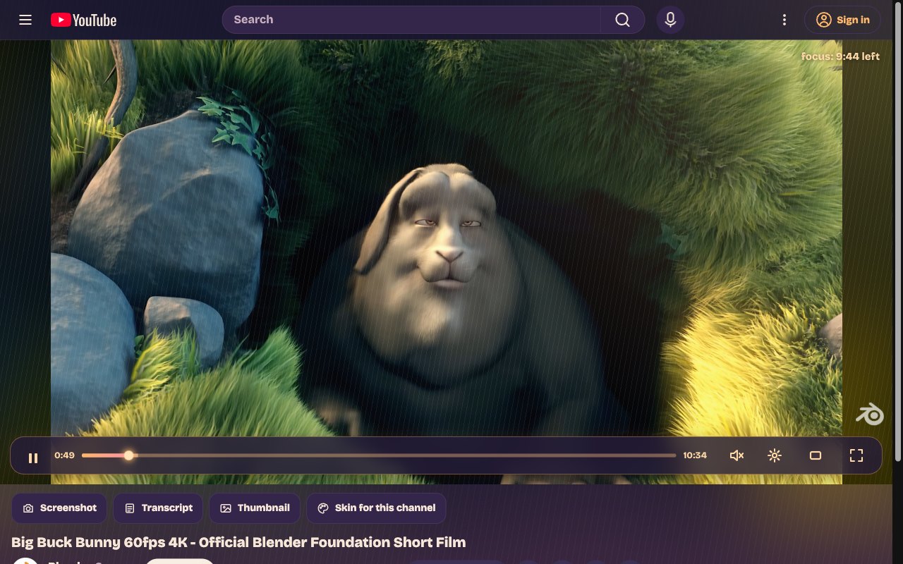 Lo-fi Study YouTube skin, theater