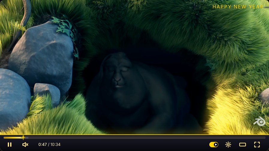 New Year's Eve YouTube skin, player