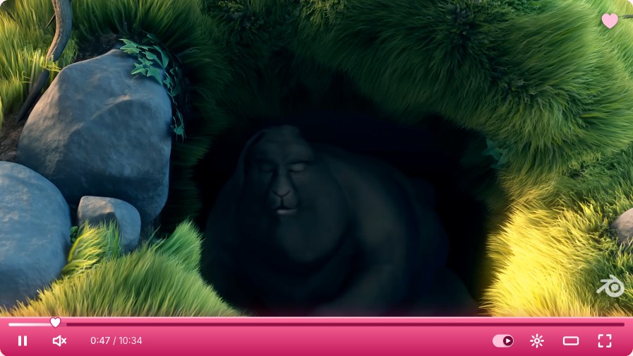 Valentine's YouTube skin, player